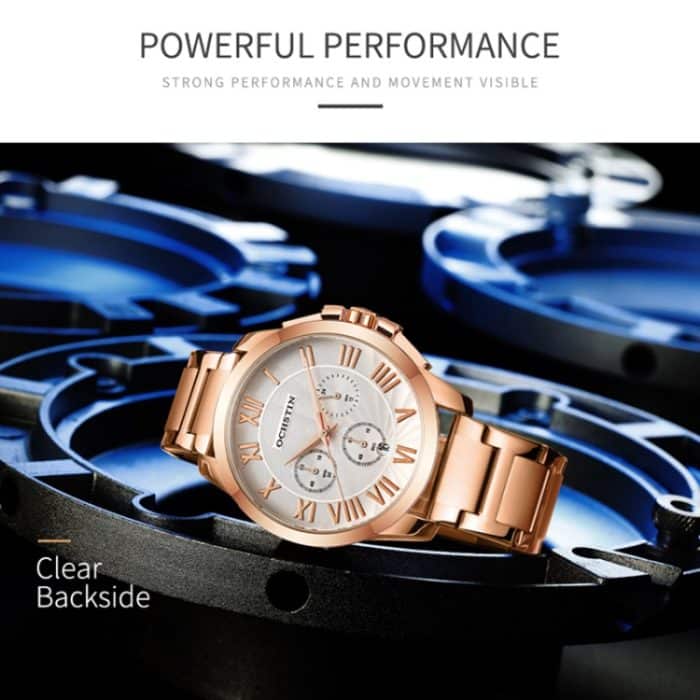 Multifunktionale Quarz-Herrenuhr mit wasserdichtem Stahlarmband – Bild 4