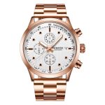 Modische, multifunktionale Quarz-Herrenuhr mit Stahlarmband