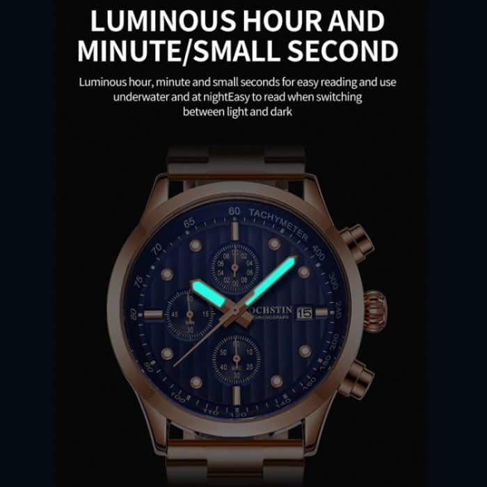 Modische, multifunktionale Quarz-Herrenuhr mit Stahlarmband – Bild 5