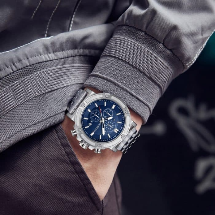 Modische, multifunktionale Quarz-Herrenuhr mit Stahlarmband – Bild 7