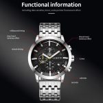 Modische, multifunktionale Quarz-Herrenuhr mit Stahlarmband – Bild 3