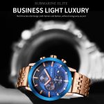 Modische, multifunktionale Quarz-Herrenuhr mit Stahlarmband – Bild 4