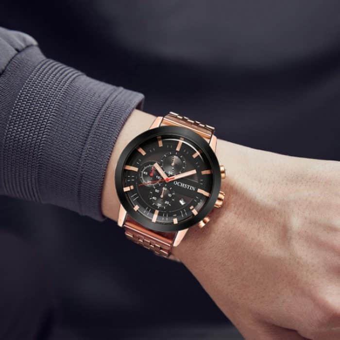 Modische, multifunktionale Quarz-Herrenuhr mit Stahlarmband – Bild 6