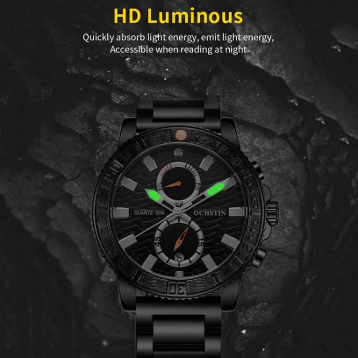 Modische, multifunktionale Quarz-Herrenuhr mit Stahlarmband – Bild 5