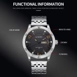 Modische Quarz-Herrenuhr mit Stahlarmband und Tagdatum – Bild 3