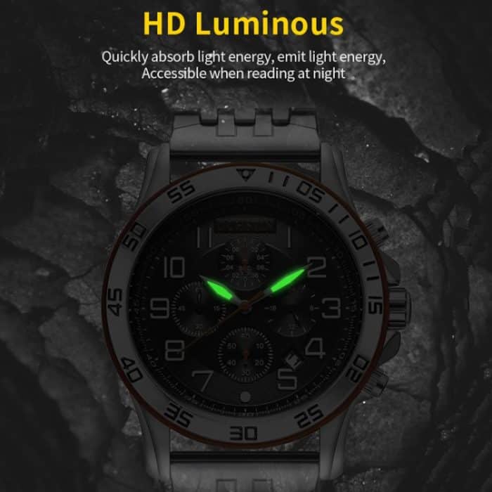 Modische, multifunktionale Quarz-Herrenuhr mit Stahlarmband – Bild 6