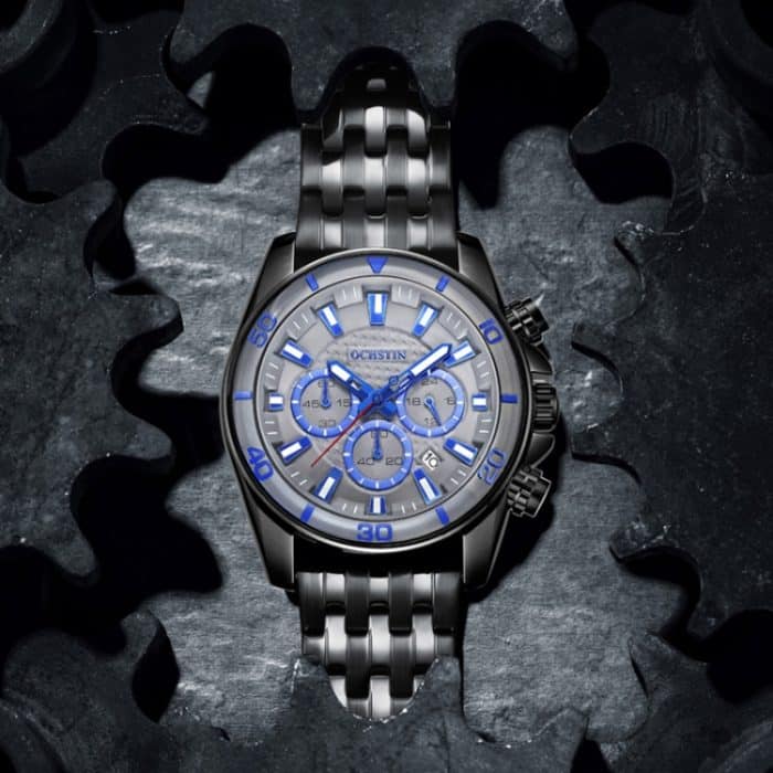 Modische, multifunktionale Quarz-Herrenuhr mit Stahlarmband – Bild 5