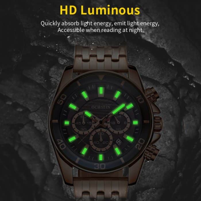 Modische, multifunktionale Quarz-Herrenuhr mit Stahlarmband – Bild 6