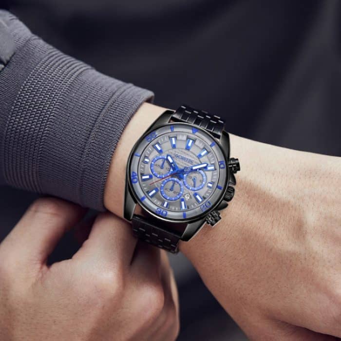 Modische, multifunktionale Quarz-Herrenuhr mit Stahlarmband – Bild 7