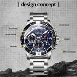 Modische, multifunktionale Quarz-Herrenuhr mit Stahlarmband – Bild 3