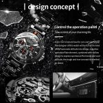 Modische, multifunktionale Quarz-Herrenuhr mit Stahlarmband – Bild 4