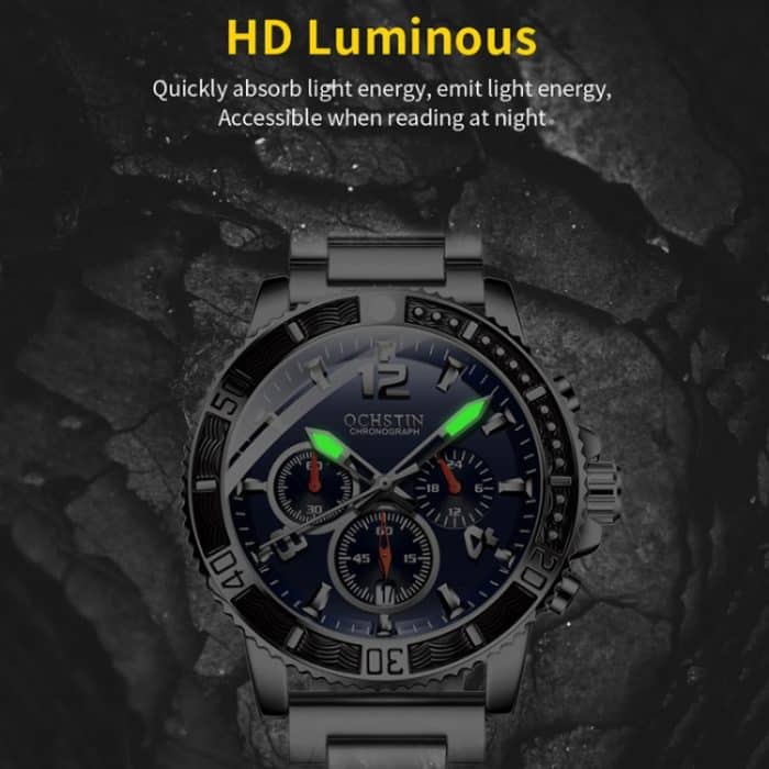 Modische, multifunktionale Quarz-Herrenuhr mit Stahlarmband – Bild 6