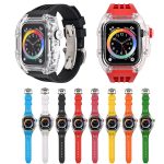 Transparentes Uhrenarmbandgehäuse aus Fluorkautschuk, For Apple Watch Series 8&7 45mm, For Apple Watch Series 8&7 45mm/SE 2&6&SE&5&4 44mm – Bild 2