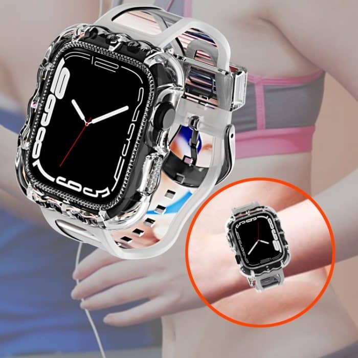 TPU-Uhrenarmband mit integriertem Gehäuse, For Apple Watch Series 8&7 41mm/SE 2&6&SE&5&4 40mm, For Apple Watch Series 8&7 45mm / SE 2&6&SE&5&4 44mm – Bild 4