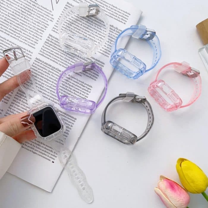 TPU-Uhrenarmband mit integriertem Gehäuse, For Apple Watch Series 8&7 41mm/SE 2&6&SE&5&4 40mm, For Apple Watch Series 8&7 45mm / SE 2&6&SE&5&4 44mm – Bild 5