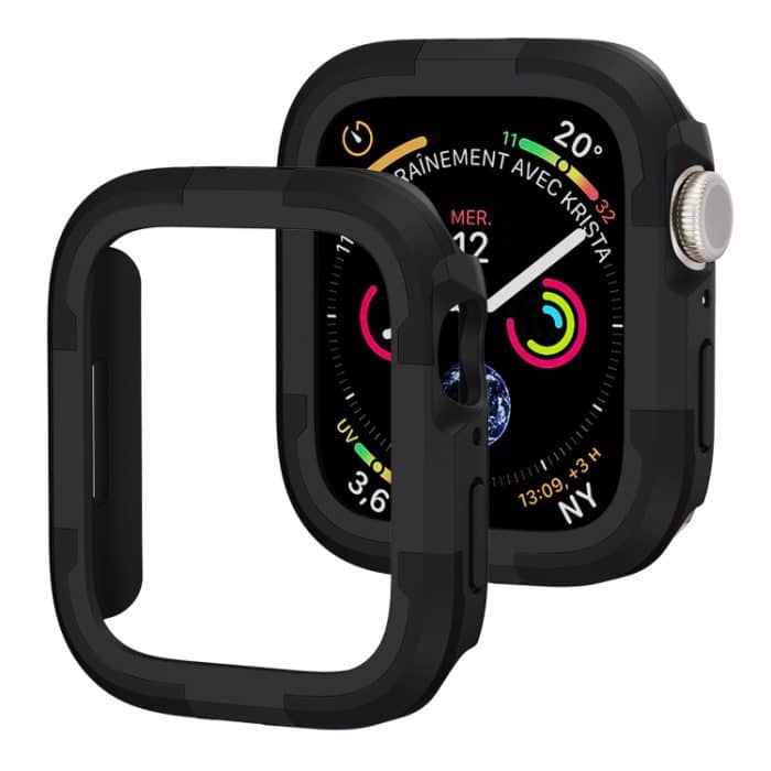EDA004518001A.jpg Uhrengehäuse mit Panzerrahmen, For Apple Watch Series SE 2&6&SE&5&4 40mm, For Apple Watch Series 8 & 7 41mm, For Apple Watch Series SE 2&6&SE&5&4 44mm, For Apple Watch Series 8 & 7 45mm, For Apple Watch Ultra 49mm – Bild 1