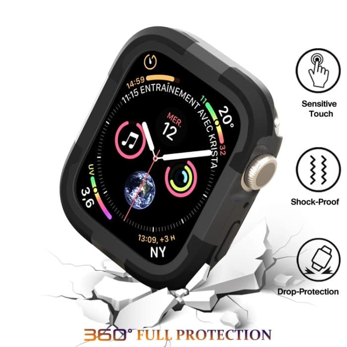 Uhrengehäuse mit Panzerrahmen, For Apple Watch Series SE 2&6&SE&5&4 40mm, For Apple Watch Series 8 & 7 41mm, For Apple Watch Series SE 2&6&SE&5&4 44mm, For Apple Watch Series 8 & 7 45mm, For Apple Watch Ultra 49mm – Bild 3