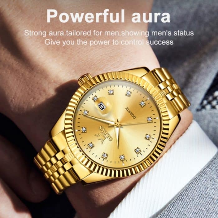 OLEVS 5526 Herren-Diamantbesatz, leuchtende, wasserdichte Quarzuhr – Bild 5