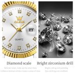 OLEVS 5526 Damen-Diamant-Set, leuchtende, wasserdichte Quarzuhr – Bild 7