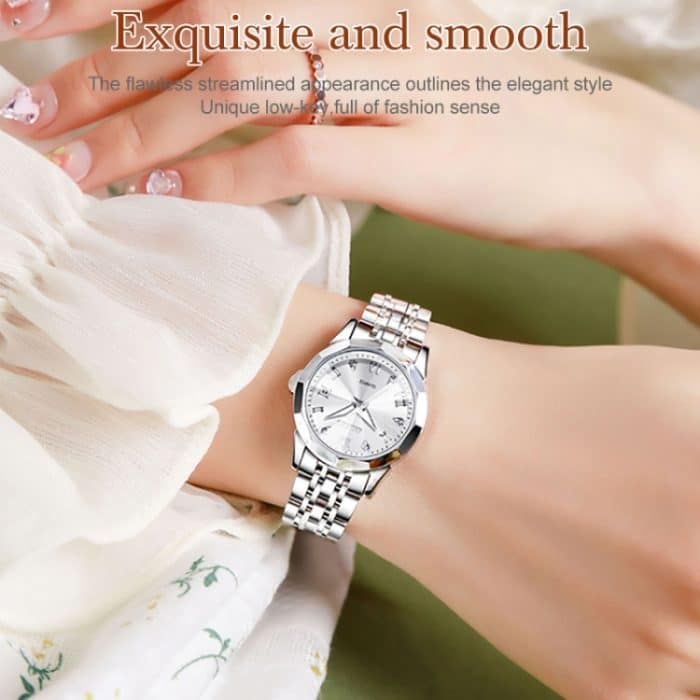 OLEVS 9931 Damen-Schmetterlingsschnalle, leuchtende, wasserdichte Quarzuhr – Bild 6