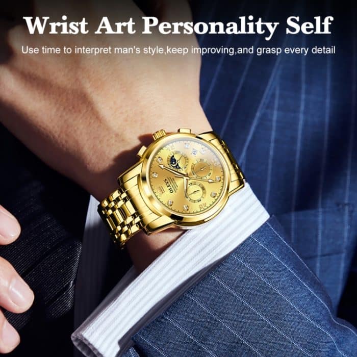 OLEVS 2889 Männer multifunktionale leuchtende wasserdichte Quarzuhr – Bild 4