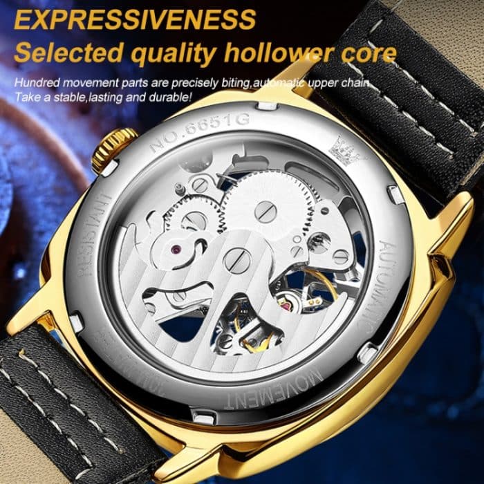 EDA004745501A_5.jpg OLEVS 6651 Männer leuchtende wasserdichte hohle mechanische Uhr – Bild 6