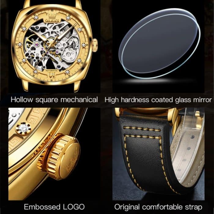 EDA004745501A_9.jpg OLEVS 6651 Männer leuchtende wasserdichte hohle mechanische Uhr – Bild 10