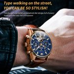 OLEVS 6658 Herren leuchtende wasserdichte Lederarmband mechanische Uhr – Bild 6