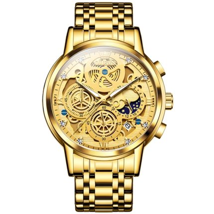 OLEVS 9947 Herren multifunktionale hohle wasserdichte Quarzuhr