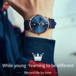 OLEVS 5869 Herren-Business-Quarzuhr, wasserdicht, echtes Lederarmband – Bild 3