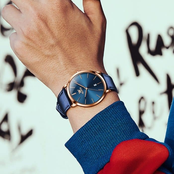 OLEVS 5869 Herren-Business-Quarzuhr, wasserdicht, echtes Lederarmband – Bild 8