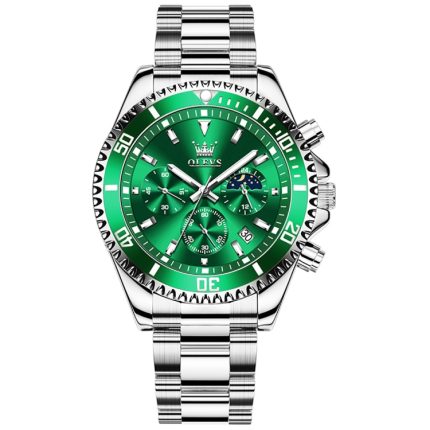 OLEVS 2870 Herren Multifunktions-Chronograph mit drei Augen, wasserdichte Quarzuhr
