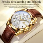 OLEVS 2872 Herren Drei Augen Sechs Nadeln Chronograph Wasserdichte Quarzuhr – Bild 4