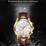 OLEVS 2872 Herren Drei Augen Sechs Nadeln Chronograph Wasserdichte Quarzuhr – Bild 6