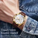 OLEVS 2872 Herren Drei Augen Sechs Nadeln Chronograph Wasserdichte Quarzuhr – Bild 10