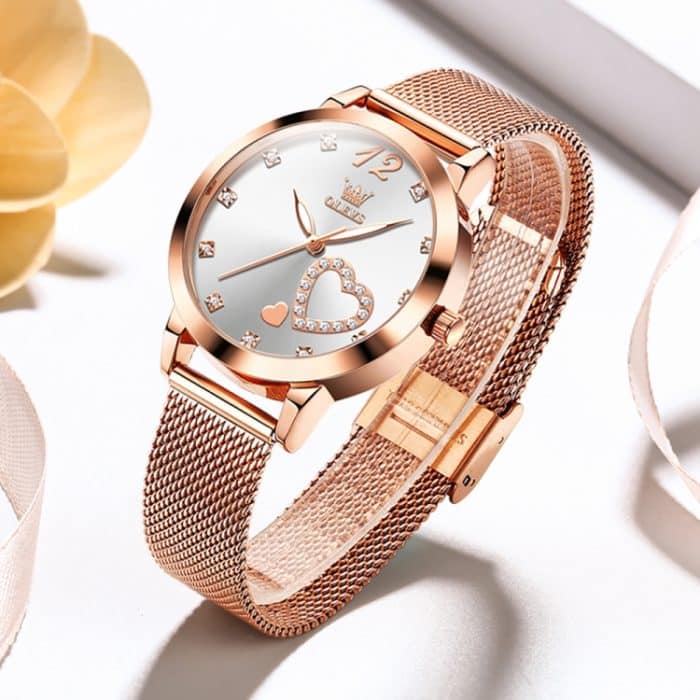 OLEVS 5189 Damen-Herzform, wasserdichte Quarzuhr – Bild 2