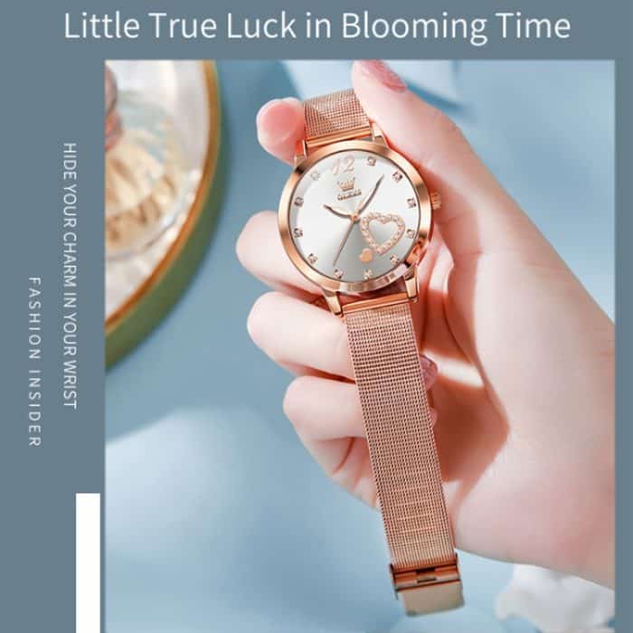 OLEVS 5189 Damen-Herzform, wasserdichte Quarzuhr – Bild 6