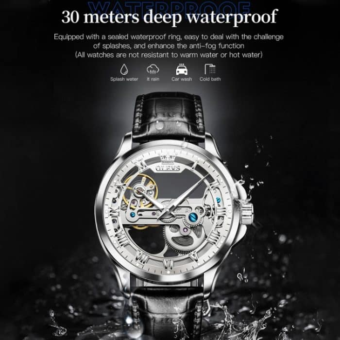 EDA005242301A_10.jpg OLEVS 6661 Herrenmode leuchtende wasserdichte mechanische Uhr – Bild 11