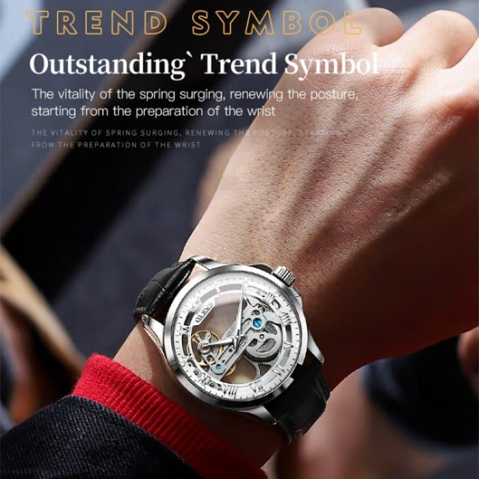 EDA005242301A_12.jpg OLEVS 6661 Herrenmode leuchtende wasserdichte mechanische Uhr – Bild 13