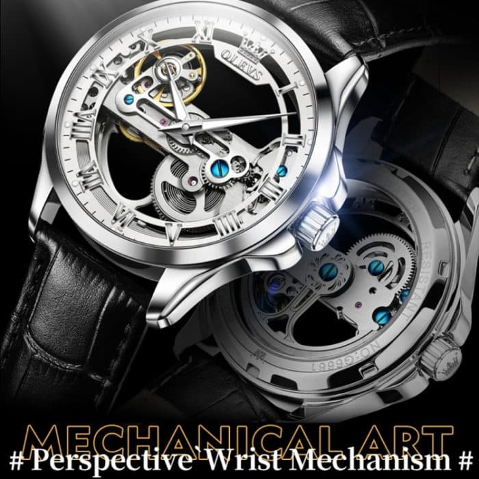 EDA005242301A_3.jpg OLEVS 6661 Herrenmode leuchtende wasserdichte mechanische Uhr – Bild 4