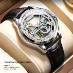 OLEVS 6661 Herrenmode leuchtende wasserdichte mechanische Uhr – Bild 5