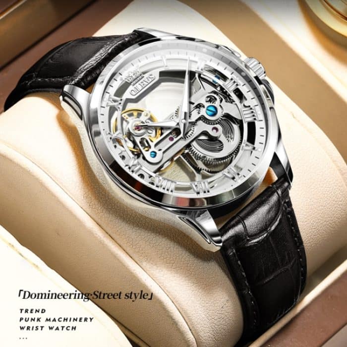 EDA005242301A_4.jpg OLEVS 6661 Herrenmode leuchtende wasserdichte mechanische Uhr – Bild 5