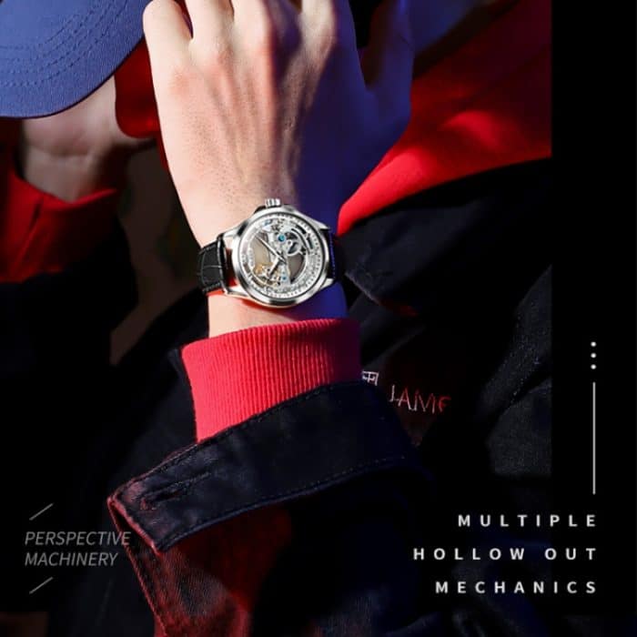 EDA005242301A_6.jpg OLEVS 6661 Herrenmode leuchtende wasserdichte mechanische Uhr – Bild 7