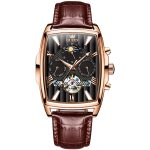 OLEVS 6675 Herren Multifunktionale Mondphase Tourbillon Mechanische Uhr