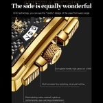 OLEVS 9925 Herrenuhr mit quadratischem Zifferblatt, multifunktionale, wasserdichte Quarzuhr – Bild 9