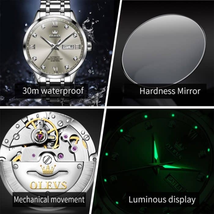 OLEVS 9946 Herren-Diamant-Quarzuhr mit römischer Skala, wasserdicht – Bild 10