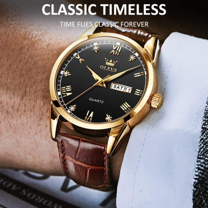 OLEVS 6896 Herren multifunktionale leuchtende wasserdichte Quarzuhr – Bild 3