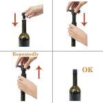 Rotwein-Vakuumpumpe-Erfrischer-Silikon-Weinstopfen-Set, Black Pump 4-stopper Box – Bild 5