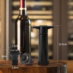 Rotwein-Vakuumpumpe-Erfrischer-Silikon-Weinstopfen-Set, Black Pump 4-stopper Box – Bild 7