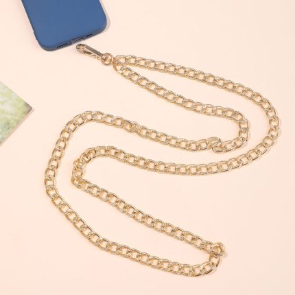 Metallkette zum Umhängen, Handy-Lanyard mit Clip, Länge: 1,25 m